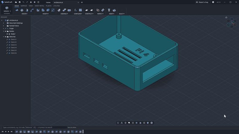 SolidCraft official interface