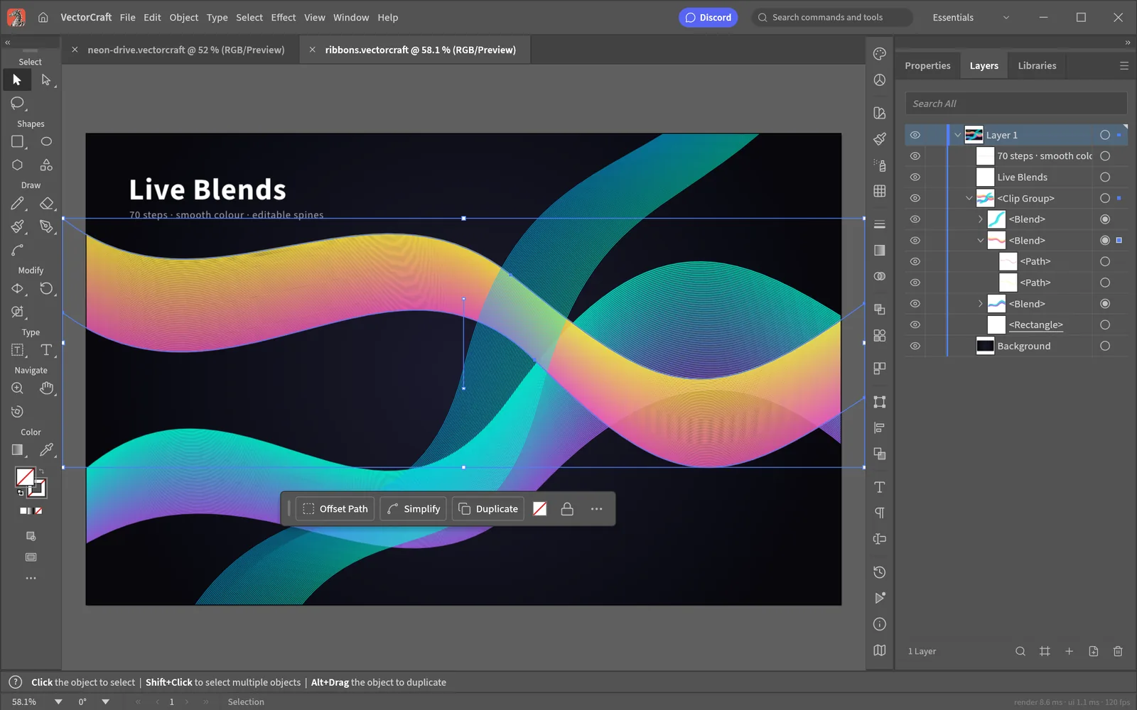 VectorCraft — Arrange Shapes, Layers and Styles