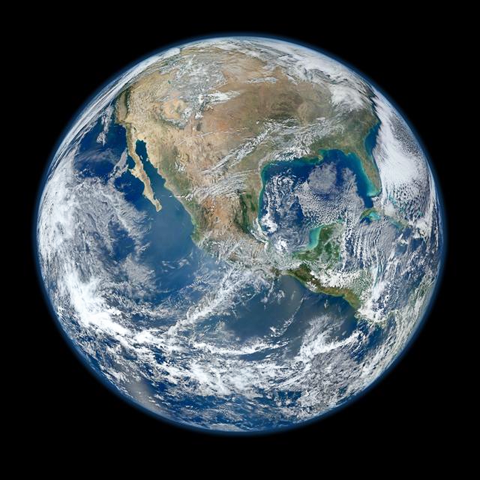 NASA Earth image after PhotoCraft adjustment