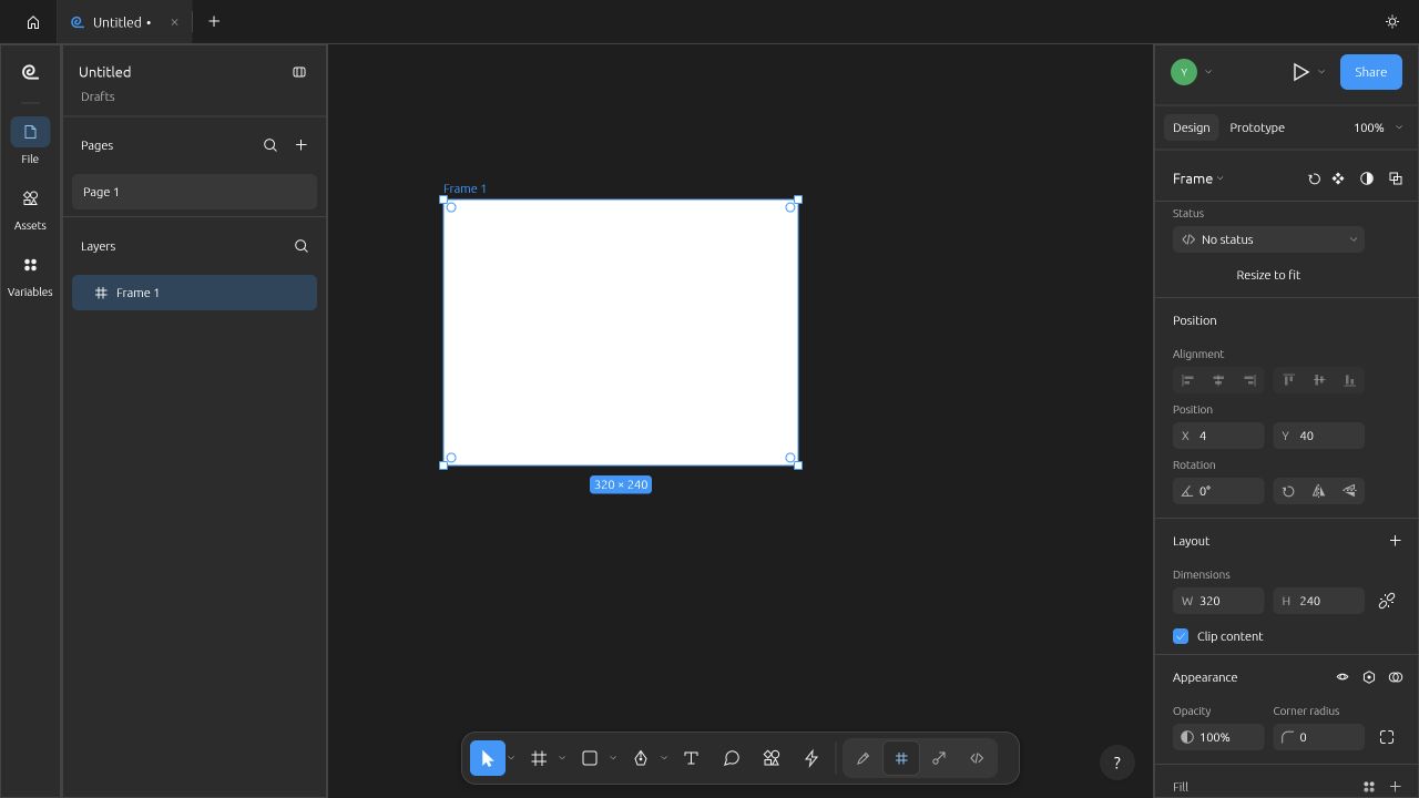 FigCraft Web frame with unsaved marker after save shortcut